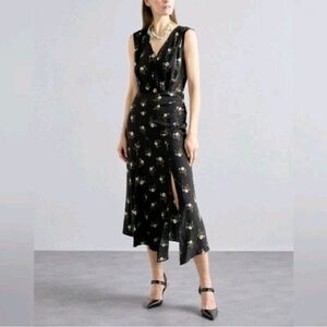 Veronica Beard Wixson Silk-Blend Floral Midi-Dress 12